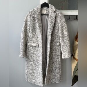 LOFT Women's Textured Gray Trench Coat